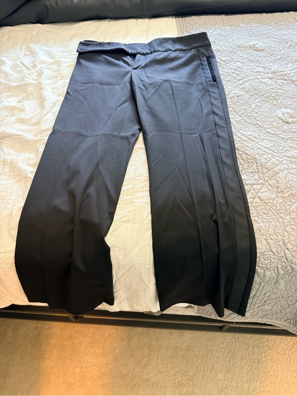 Gucci Black Wide Leg Dress Pants